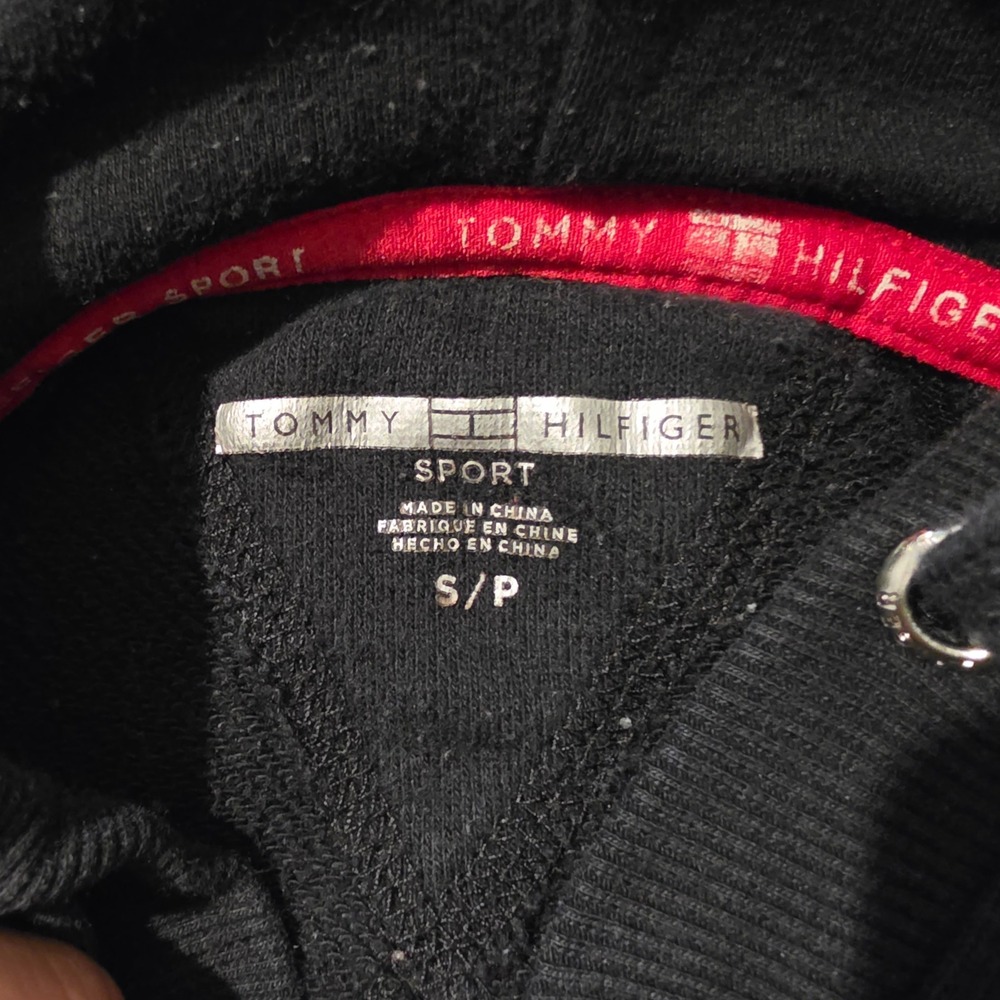 Tommy Hilfiger Sport Womens Full Zip Hoodie Black White Colorblock Small - Picture 5 of 8
